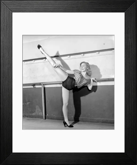 Framed Print : Milk Woman cum Ballerina. Barbara Ferris who by day delivers the milk and the eggs Framed Print : Milk Woman cum Ballerina. Barbara Ferris who by day delivers the milk and the eggs