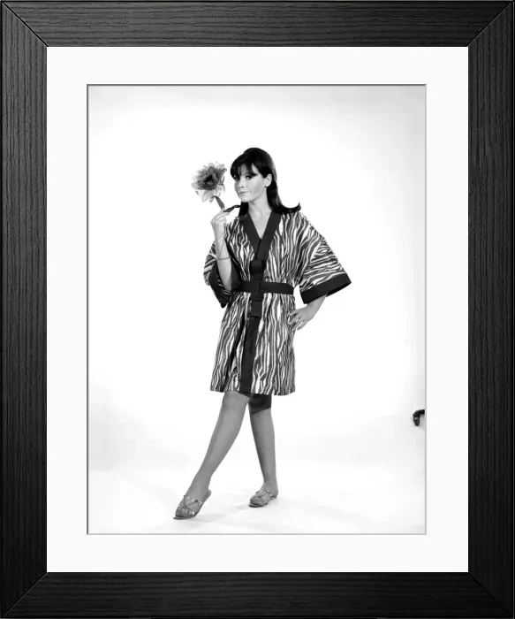 Framed Print : Clothing: Fashion: Kimono: Model: Rosemary Bell. 1966 B2049-005