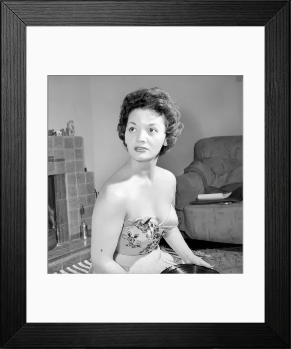 Framed Print : Lita Roza, English Singer, pictured 1957 Framed Print : Lita Roza, English Singer, pictured 1957