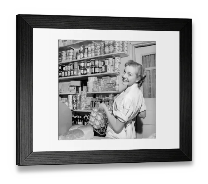 Framed Print : Milk Woman cum Ballerina. Barbara Ferris who by day delivers the milk and the eggs