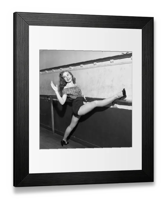 Framed Print : Milk Woman cum Ballerina. Barbara Ferris who by day delivers the milk and the eggs Framed Print : Milk Woman cum Ballerina. Barbara Ferris who by day delivers the milk and the eggs