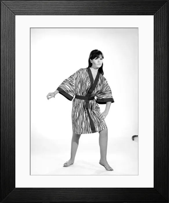 Framed Print : Clothing: Fashion: Kimono: Model: Rosemary Bell. 1966 B2049-002 Framed Print : Clothing: Fashion: Kimono: Model: Rosemary Bell. 1966 B2049-002