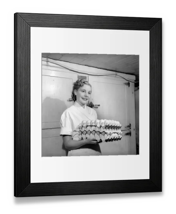 Framed Print : Milk Woman cum Ballerina. Barbara Ferris who by day delivers the milk and the eggs