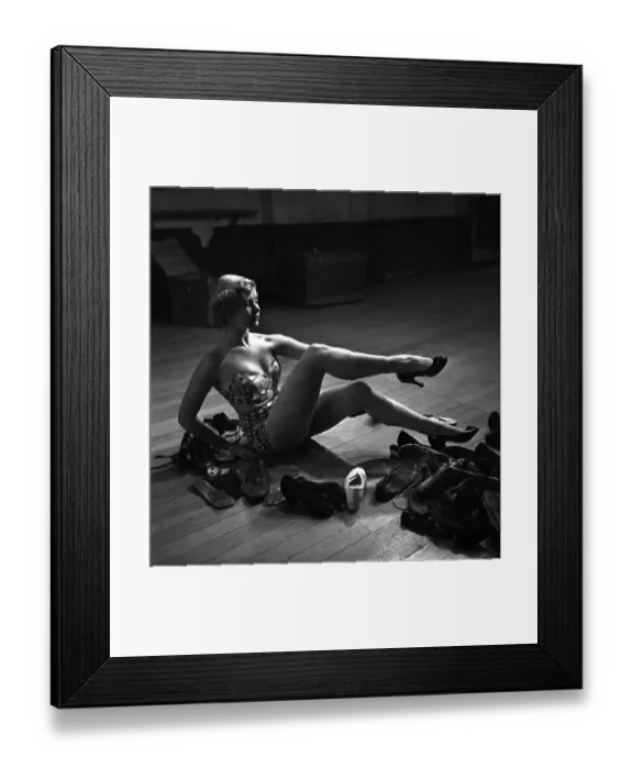 Framed Print : Milk Woman cum Ballerina. Barbara Ferris who by day delivers the milk and the eggs