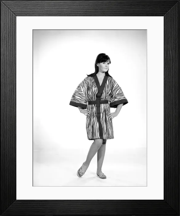 Framed Print : Clothing: Fashion: Kimono: Model: Rosemary Bell. 1966 B2049-001 Framed Print : Clothing: Fashion: Kimono: Model: Rosemary Bell. 1966 B2049-001