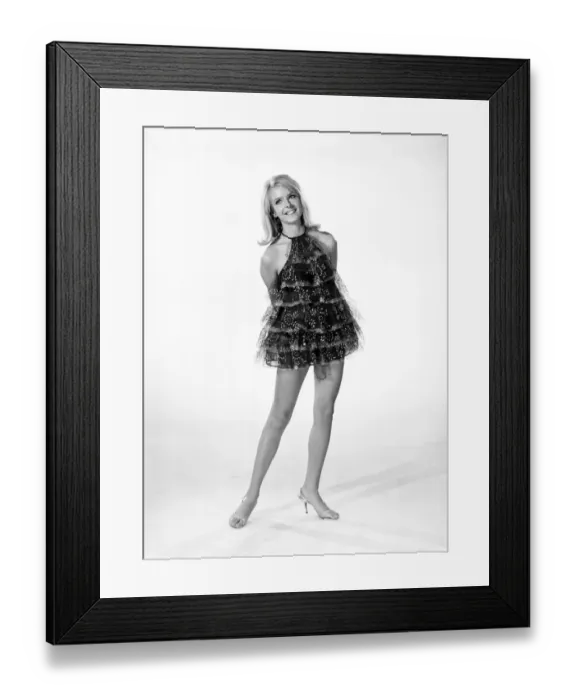 Framed Print : Model wearing a festive christmas tree nightie, 1960 Framed Print : Model wearing a festive christmas tree nightie, 1960
