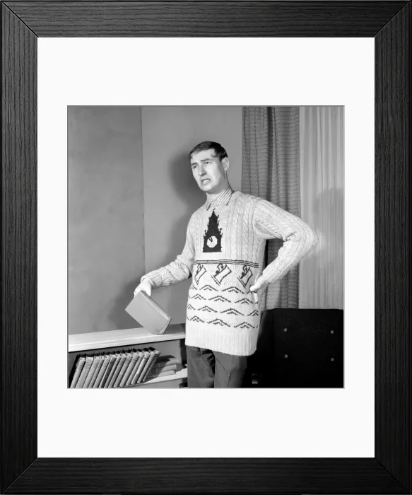 Framed Print : Actor Bill Maynard seen here in the BBC West London Studios, 1964 Framed Print : Actor Bill Maynard seen here in the BBC West London Studios, 1964