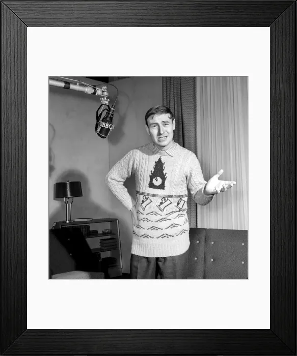 Framed Print : Actor Bill Maynard seen here in the BBC West London Studios, 1964 Framed Print : Actor Bill Maynard seen here in the BBC West London Studios, 1964