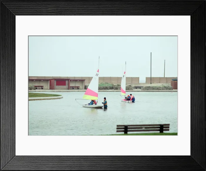 Framed Print : Coatham Boating Lake, Redcar, North Yorkshire, England, 7th April 1992 Framed Print : Coatham Boating Lake, Redcar, North Yorkshire, England, 7th April 1992