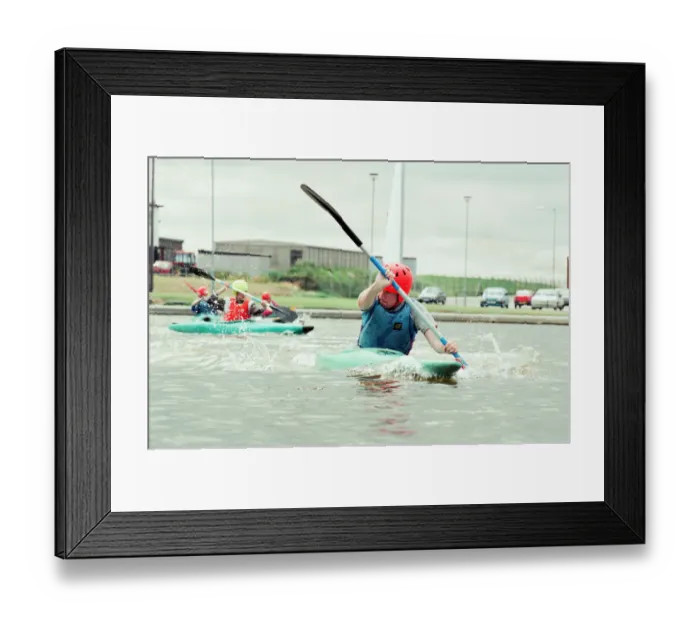 Framed Print : Coatham Boating Lake, Redcar, North Yorkshire, England, 21st July 1993