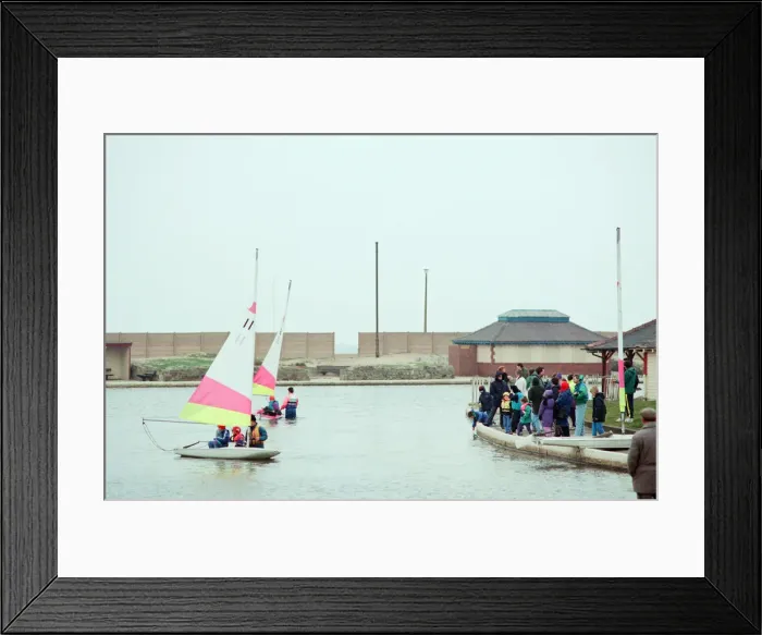Framed Print : Coatham Boating Lake, Redcar, North Yorkshire, England, 7th April 1992 Framed Print : Coatham Boating Lake, Redcar, North Yorkshire, England, 7th April 1992