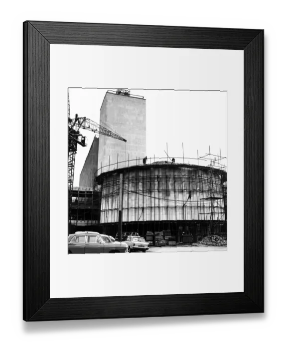 Framed Print : Under construction, Newcastle Civic Centre, a local government building located in