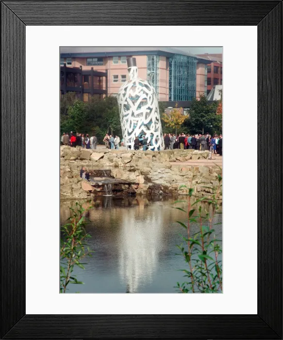 Framed Print : The launch of the sculpture Bottle of Notes, a piece of public art by Claes Framed Print : The launch of the sculpture Bottle of Notes, a piece of public art by Claes