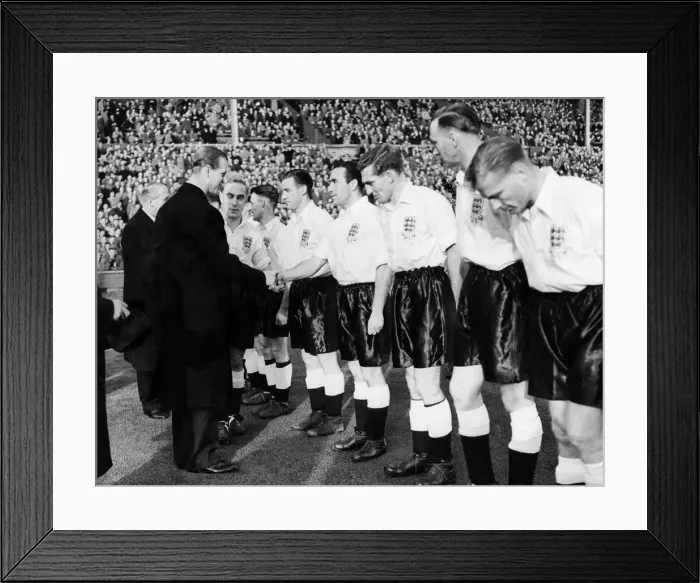 Framed Print : Home International match at Wembley Stadium. England 5 v Wales 2 Framed Print : Home International match at Wembley Stadium. England 5 v Wales 2