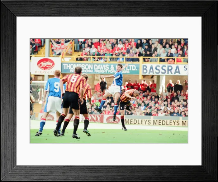 Framed Print : Bradford 2-2 Middlesbrough, League Division One match at Valley Parade Framed Print : Bradford 2-2 Middlesbrough, League Division One match at Valley Parade
