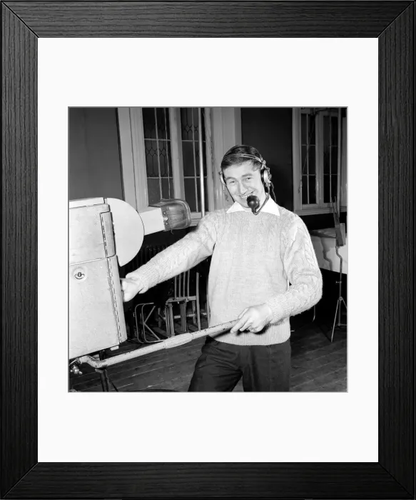 Framed Print : Actor Bill Maynard seen here in the BBC West London Studios, 1964 Framed Print : Actor Bill Maynard seen here in the BBC West London Studios, 1964