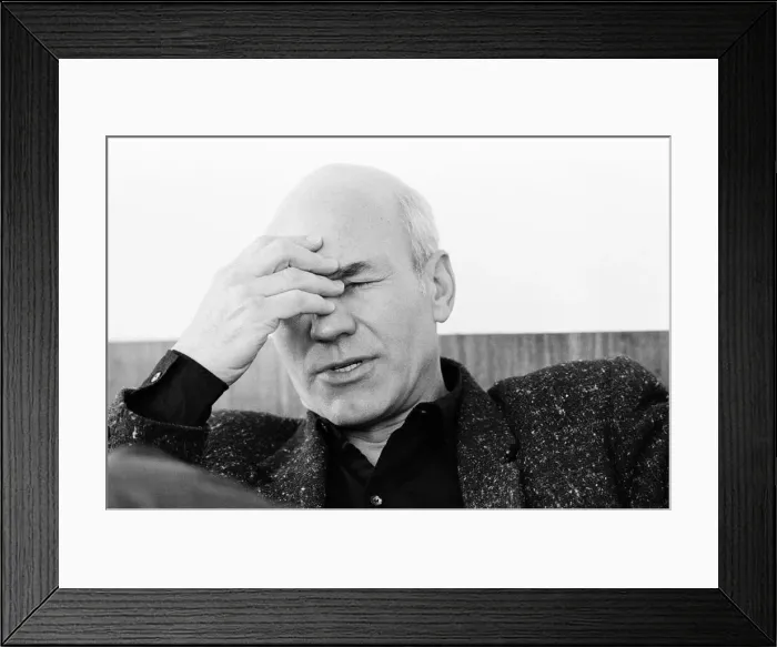 Framed Print : Patrick Stewart, actor, who is playing the role of Captain Jean Luc Picard in Star Trek