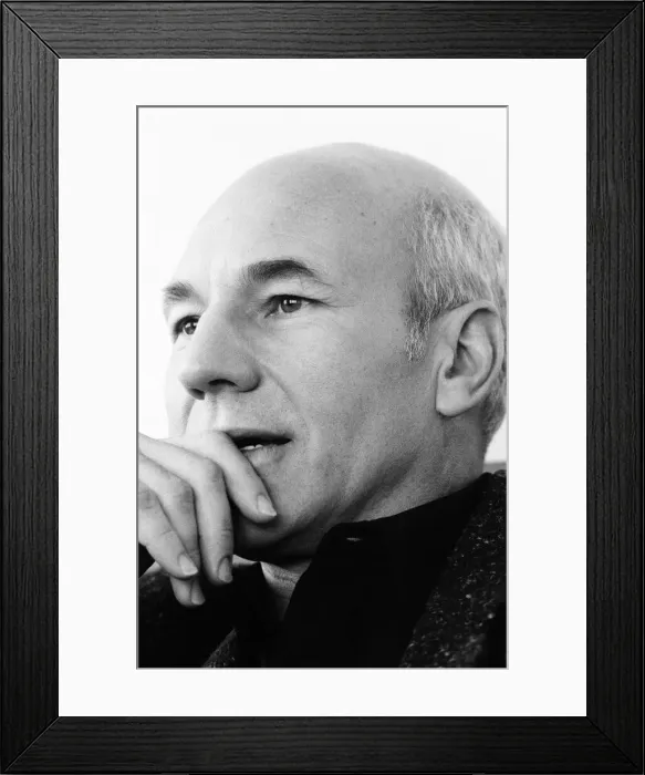 Framed Print : Patrick Stewart, actor, who is playing the role of Captain Jean Luc Picard in Star Trek