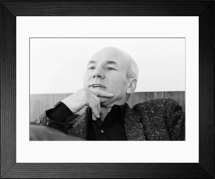 Framed Print : Patrick Stewart, actor, who is playing the role of Captain Jean Luc Picard in Star Trek