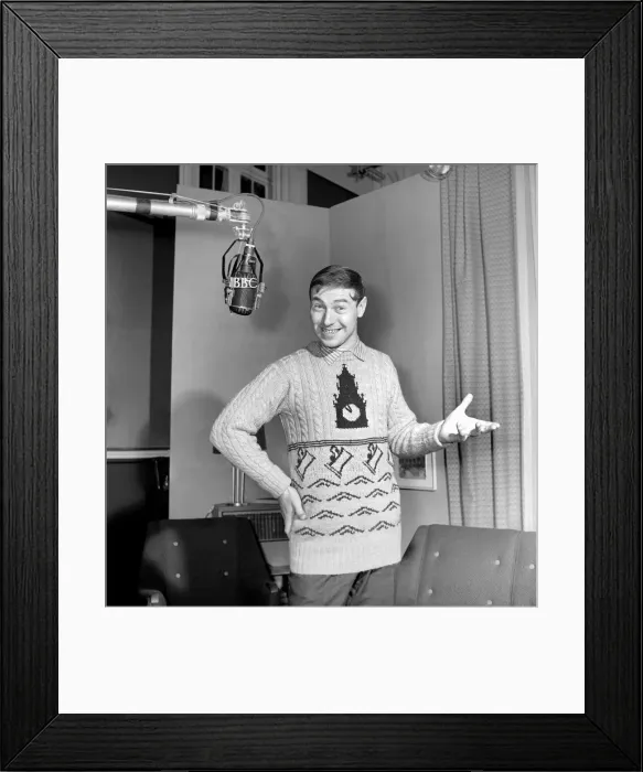 Framed Print : Actor Bill Maynard seen here in the BBC West London Studios, 1964 Framed Print : Actor Bill Maynard seen here in the BBC West London Studios, 1964