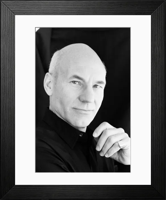 Framed Print : Patrick Stewart, actor, who is playing the role of Captain Jean Luc Picard in Star Trek Framed Print : Patrick Stewart, actor, who is playing the role of Captain Jean Luc Picard in Star Trek