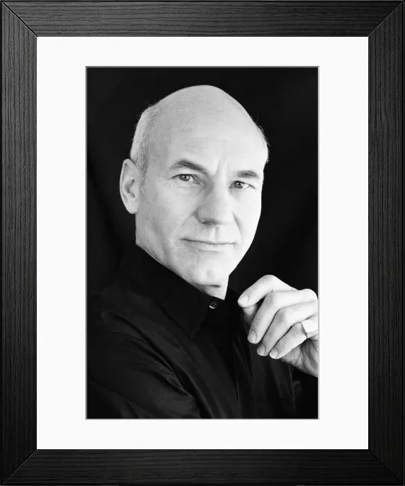 Framed Print : Patrick Stewart, actor, who is playing the role of Captain Jean Luc Picard in Star Trek Framed Print : Patrick Stewart, actor, who is playing the role of Captain Jean Luc Picard in Star Trek