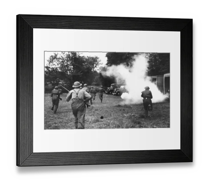 Framed Print : Reading Home Guard seen here during a exercise at a weekend training camp. 15th June 1942 Framed Print : Reading Home Guard seen here during a exercise at a weekend training camp. 15th June 1942