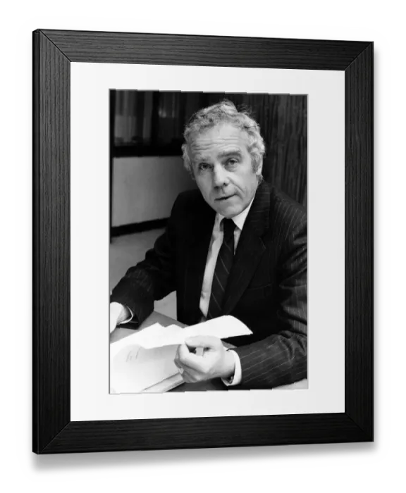 Framed Print : John Egan, the chairman of Jaguar cars. 9th February 1984