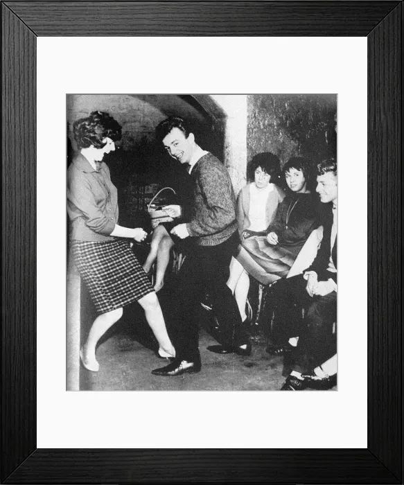Framed Print : Gerry Marsden and Cilla Black on the dance floor at the cavern club in liverpool in Framed Print : Gerry Marsden and Cilla Black on the dance floor at the cavern club in liverpool in