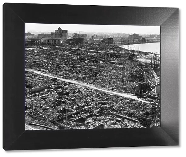 General view looking across the centre of damage at Hiroshima following the dropping of