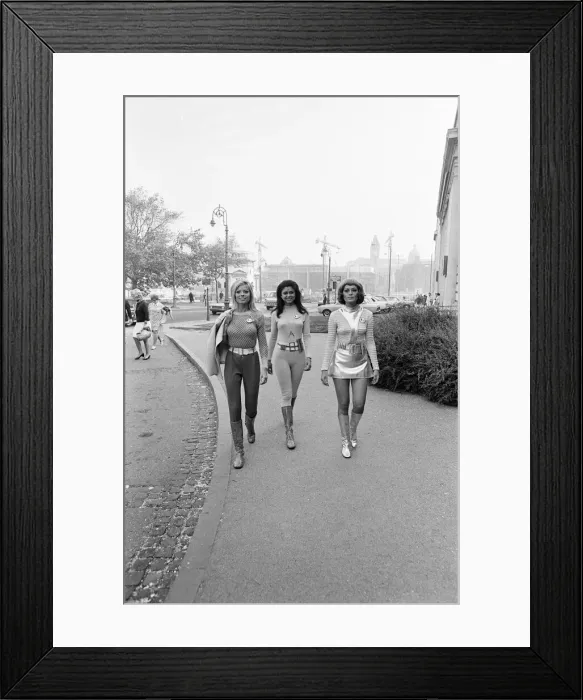 Framed Print : UFO, TV Series. Actresses from the science fiction series about an alien invasion of