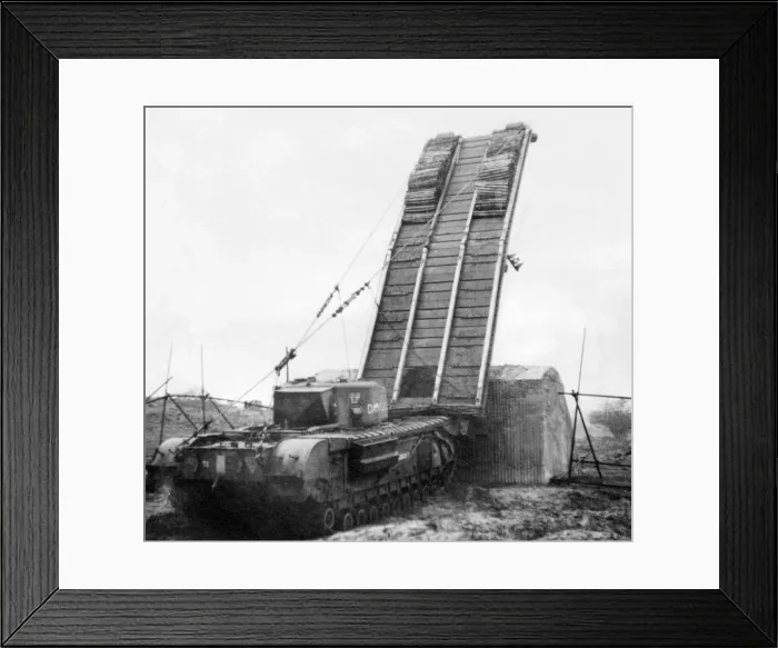Framed Print : Hobarts Funnies were a number of unusually modified tanks operated by the 79th