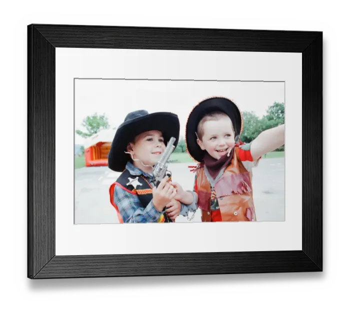 Framed Print : Golcar Nursery school children pictured during a Wild West fund day and barbecue
