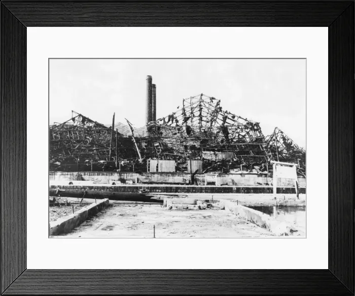 Framed Print : The enormous scale of the blast effect from the atomic bomb dropped on Nagasaki can be Framed Print : The enormous scale of the blast effect from the atomic bomb dropped on Nagasaki can be