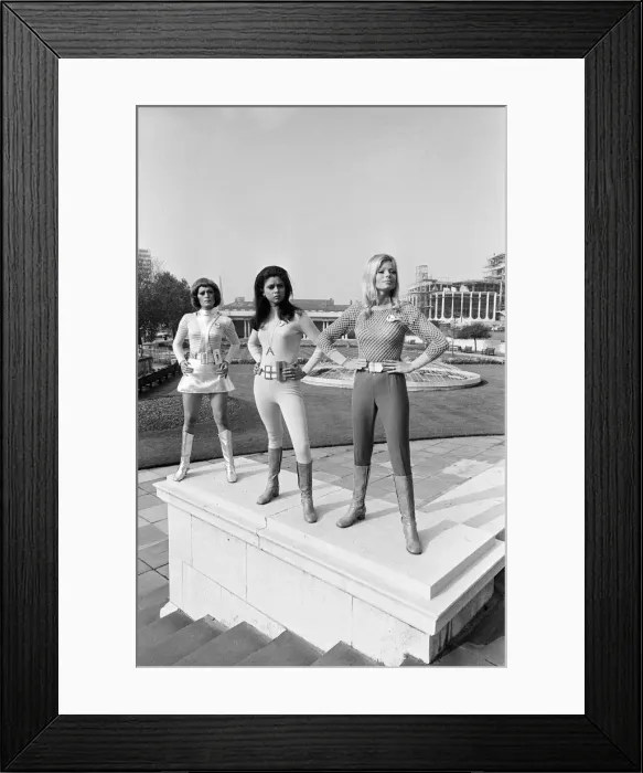 Framed Print : UFO, TV Series. Actresses from the science fiction series about an alien invasion of Framed Print : UFO, TV Series. Actresses from the science fiction series about an alien invasion of