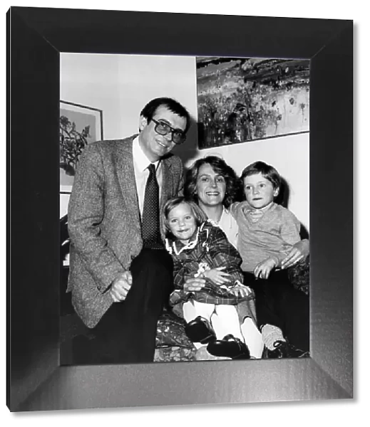 John Sewel, with his wife Rosemary and their two children. March 1983