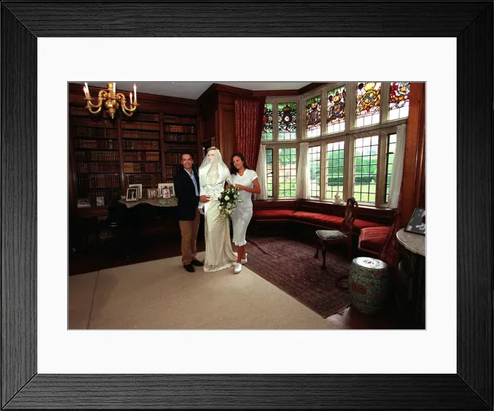 Framed Print : SUDELEY CASTLE WEDDING BY DAVID BAMBER PRESS CALL OF HENRY DENT-BROCKLEHURST