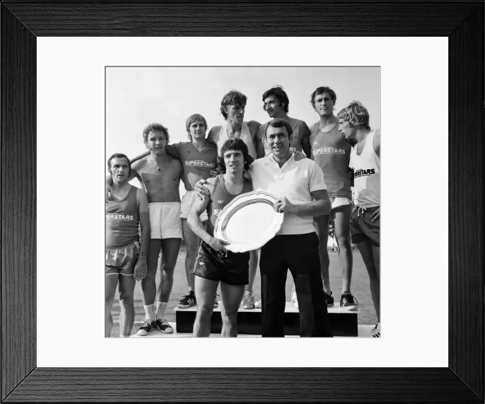 Framed Print : Superstars, BBC Television Programme, Filming of Heat in Bracknell, Berkshire Framed Print : Superstars, BBC Television Programme, Filming of Heat in Bracknell, Berkshire
