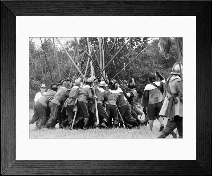 Framed Print : The Siege of Reading, 1643, Tilehurst. English Civil War, re-enactment