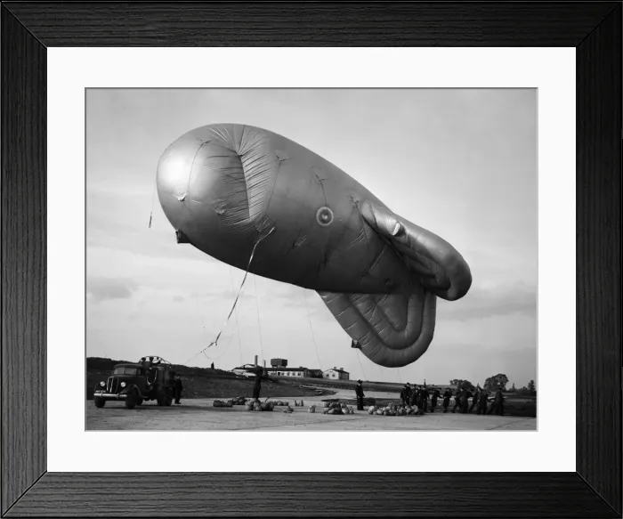 Framed Print : Barrage Balloon training at No 2 Balloon Centre, Hook 18th October 1938 Framed Print : Barrage Balloon training at No 2 Balloon Centre, Hook 18th October 1938
