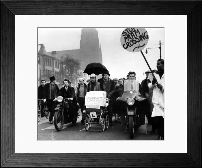Framed Print : Manchester University and Faculty of Technology rag. Start of the attempt on the world Framed Print : Manchester University and Faculty of Technology rag. Start of the attempt on the world
