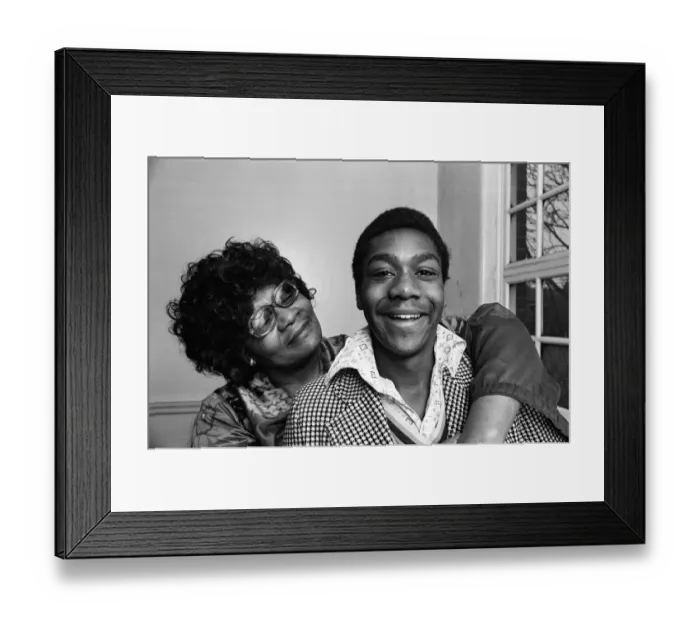 Framed Print : New Faces winner Lenny Henry with his mother. 13th January 1975 Framed Print : New Faces winner Lenny Henry with his mother. 13th January 1975