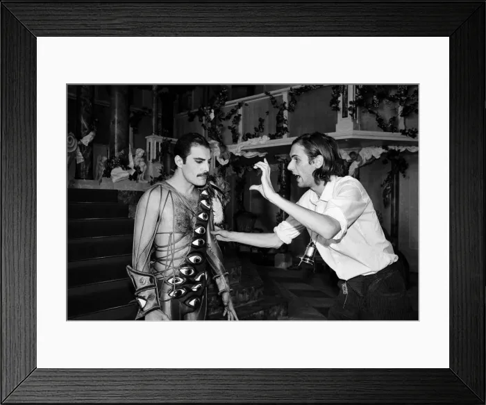 Framed Print : British Rock group Queen making a video for their latest single Framed Print : British Rock group Queen making a video for their latest single