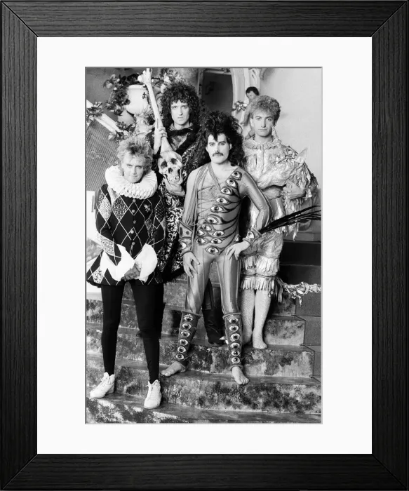 Framed Print : British Rock group Queen making a video for their latest single Framed Print : British Rock group Queen making a video for their latest single