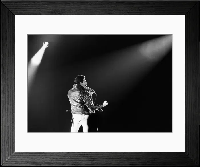 Framed Print : British Rock group Queen performing at the NEC in Birmingham Framed Print : British Rock group Queen performing at the NEC in Birmingham