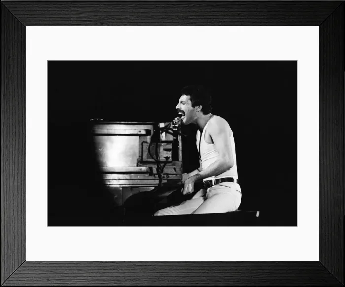 Framed Print : British Rock group Queen performing at the NEC in Birmingham Framed Print : British Rock group Queen performing at the NEC in Birmingham