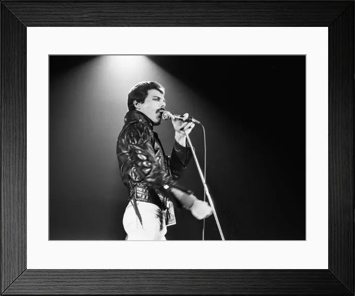Framed Print : British Rock group Queen performing at the NEC in Birmingham Framed Print : British Rock group Queen performing at the NEC in Birmingham