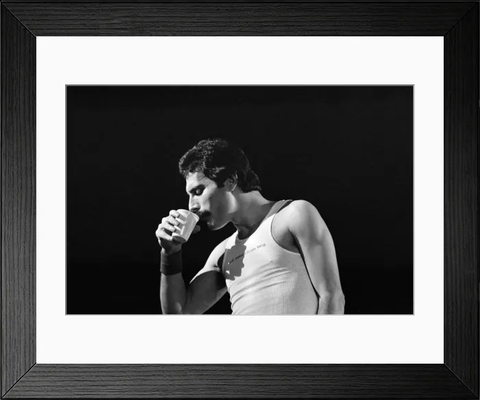 Framed Print : British Rock group Queen performing at the NEC in Birmingham Framed Print : British Rock group Queen performing at the NEC in Birmingham
