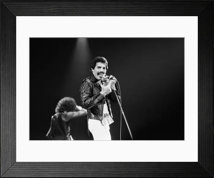 Framed Print : British Rock group Queen performing at the NEC in Birmingham Framed Print : British Rock group Queen performing at the NEC in Birmingham