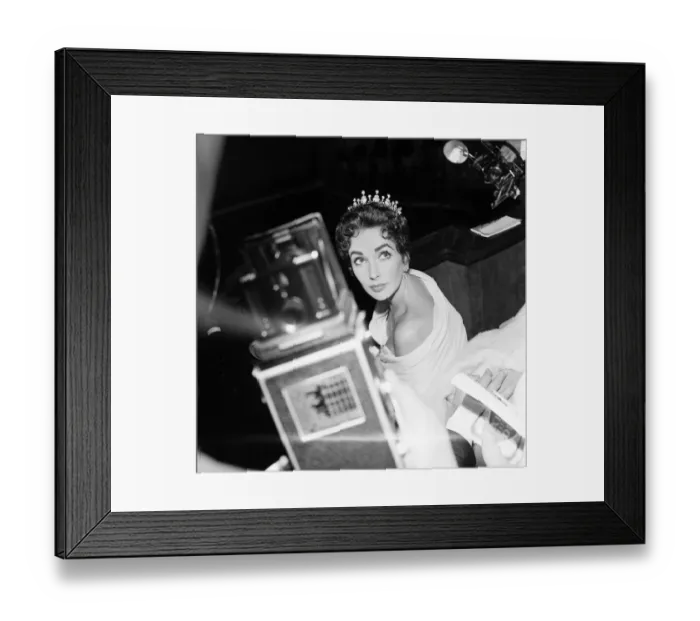 Framed Print : Elizabeth Taylor pictured on opening night of the Cannes Film Festival 1957 Framed Print : Elizabeth Taylor pictured on opening night of the Cannes Film Festival 1957